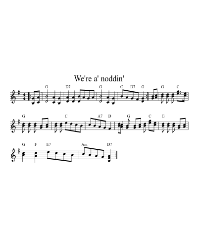 We're a' noddin' (Version 3)