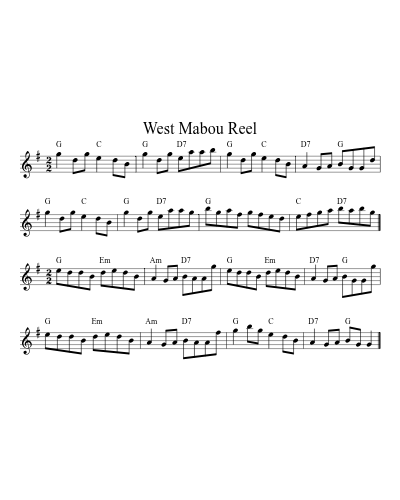 West Mabou Reel (Version 4)