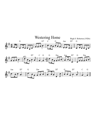 Westering Home (Version 2)