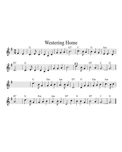 Westering Home (Version 3)
