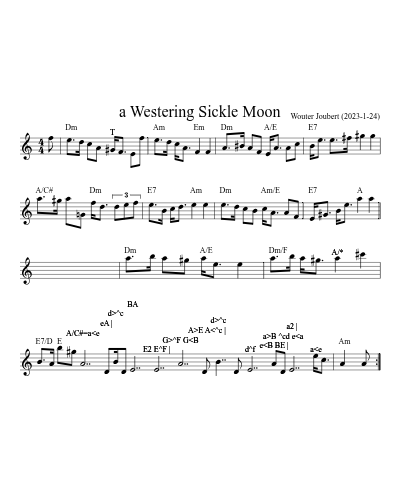 a Westering Sickle Moon preview