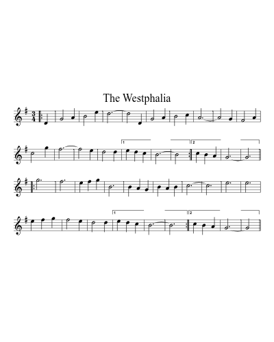 The Westphalia sheet music preview
