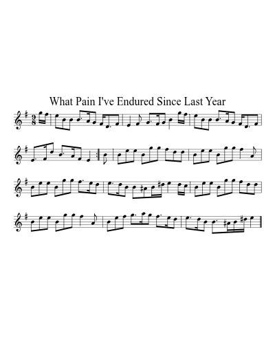 What Pain I've Endured Since Last Year (Version 3)