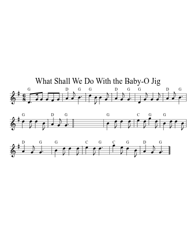 What Shall We Do With the Baby-O Jig sheet music preview