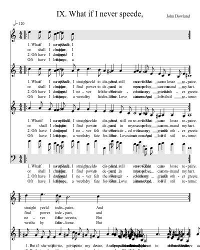 IX. What if I never speede, (Version 2)