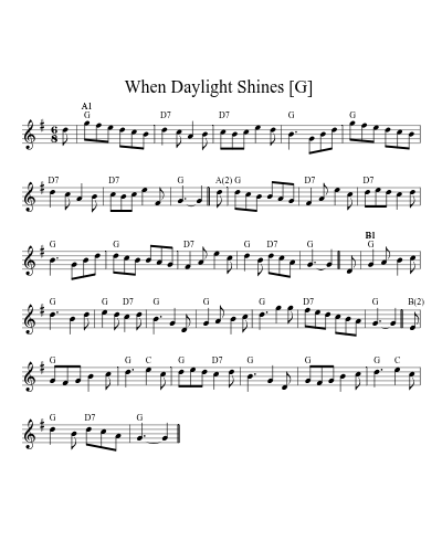 When Daylight Shines  [G] preview