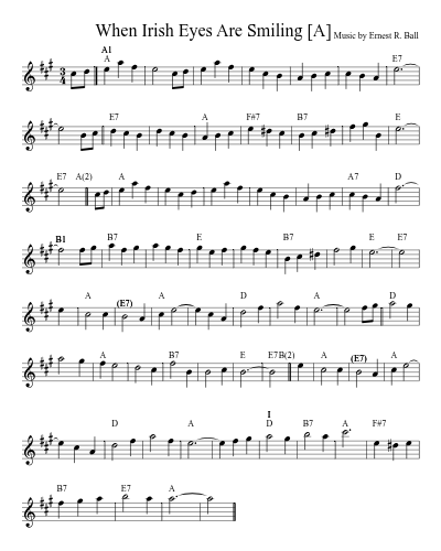 When Irish Eyes Are Smiling    [A]