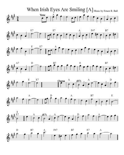 When Irish Eyes Are Smiling    [A] (Version 2)