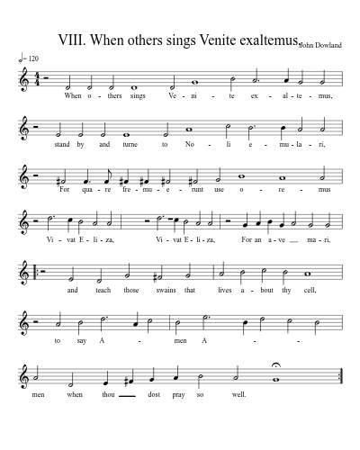 VIII. When others sings Venite exaltemus, preview