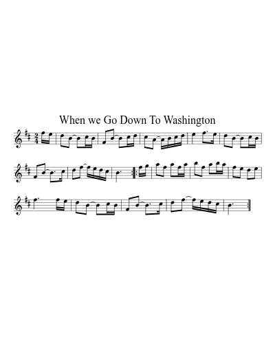 When we Go Down To Washington preview