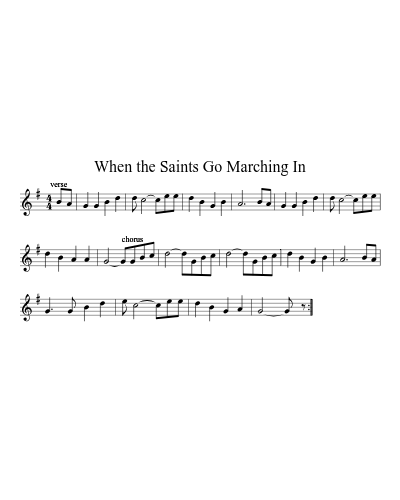 When The Saints Go Marching In (Version 3) sheet music preview