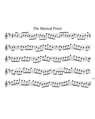 The musical priest (Version 2) sheet music preview