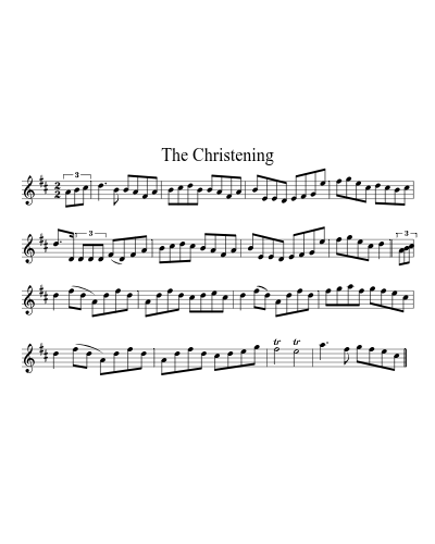 The Christening sheet music preview