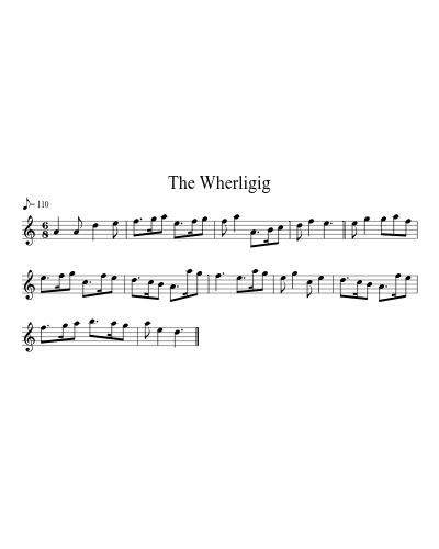 the Wherligig (Version 2) sheet music preview