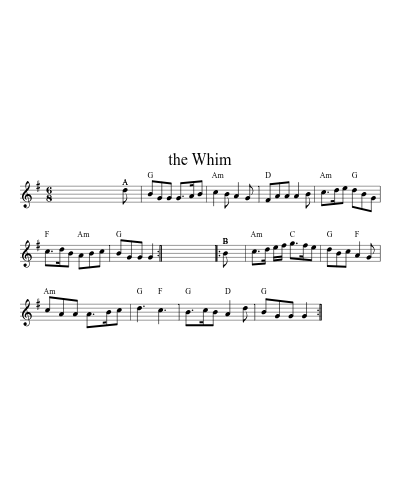 the Whim sheet music preview