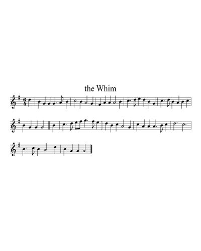 the Whim (Version 2) sheet music preview