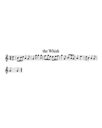 the Whish sheet music preview