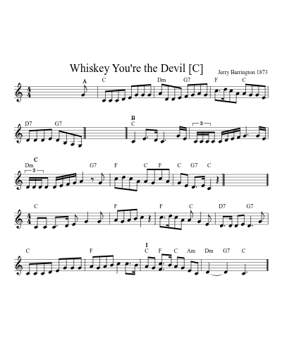 Whiskey You're the Devil    [C] (Version 2)