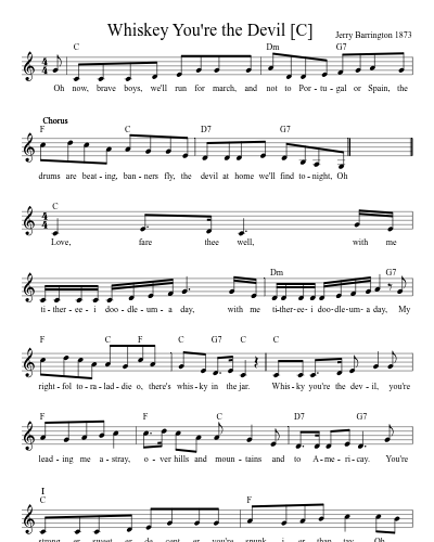 Whiskey You're the Devil    [C] (Version 3)