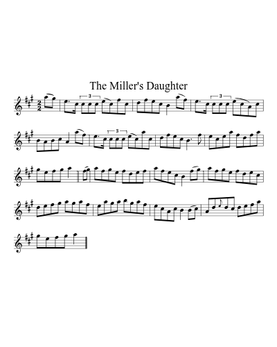 The Miller's Daughter sheet music preview