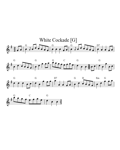 White Cockade    [G] (Version 2)