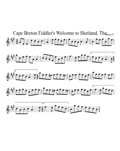 Cape Breton Fiddler's Welcome to Shetland, The preview