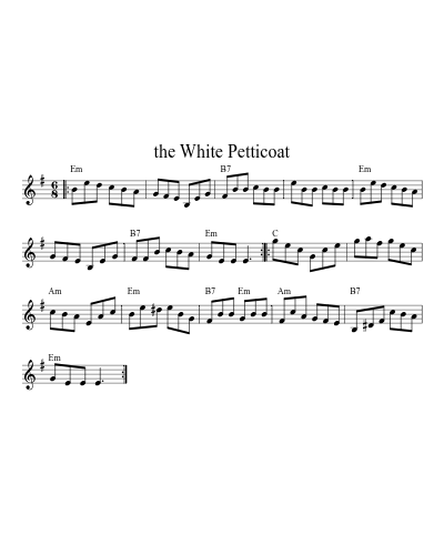 The White Petticoat (Version 8) sheet music preview