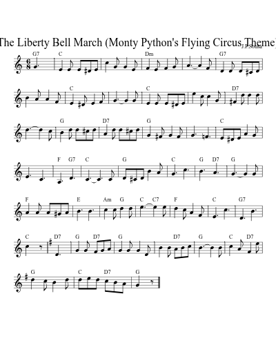 The Liberty Bell March (Monty Python's Flying Circus Theme) (White Heather Jig Mpfc) preview