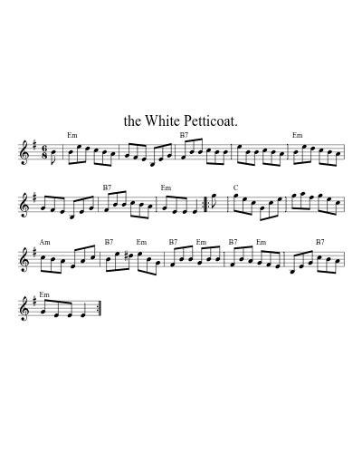 The White Petticoat. (Version 3) sheet music preview