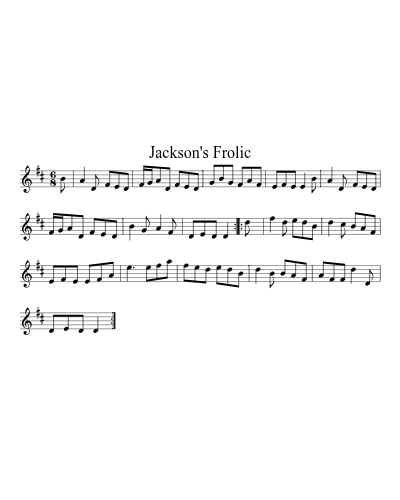 Jackson's Frolic sheet music preview