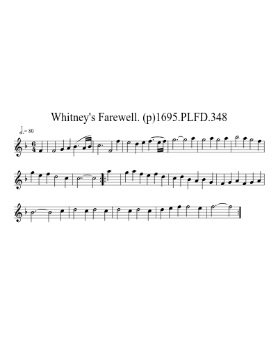 Whitney's Farewell. (p)1695.PLFD.348