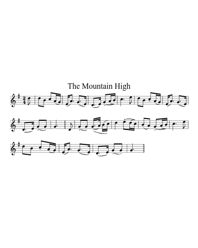 The Mountain High sheet music preview