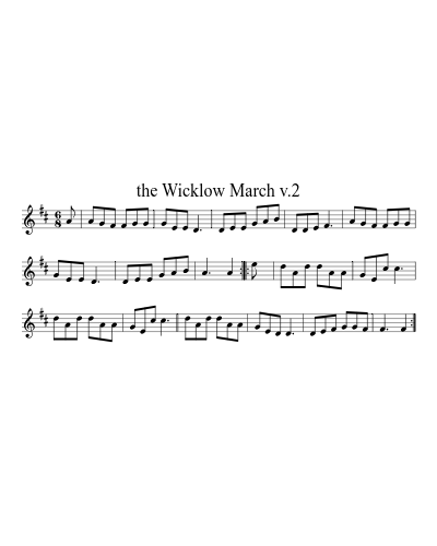 The Wicklow March v.2 (Version 2) sheet music preview