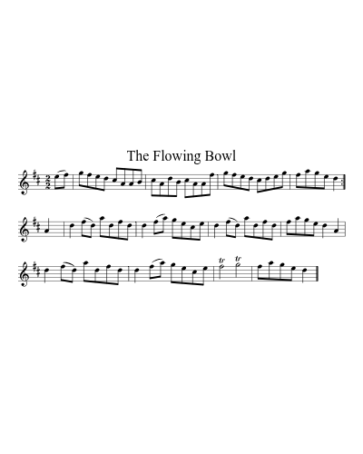 The Flowing Bowl sheet music preview