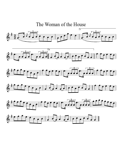 The woman of the house (Version 3) sheet music preview