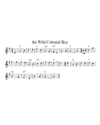 The Wild Colonial Boy (Version 3)