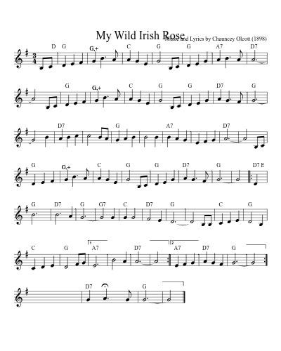 My Wild Irish Rose (Version 4)