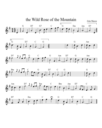 the Wild Rose of the Mountain (Version 5)