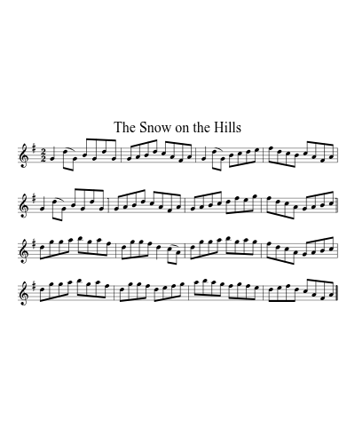 The snow on the hills (Version 2) sheet music preview