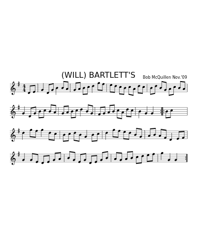 (WILL) BARTLETT'S (Version 2)