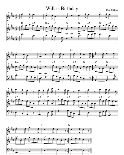 Willa's Birthday (Version 4)