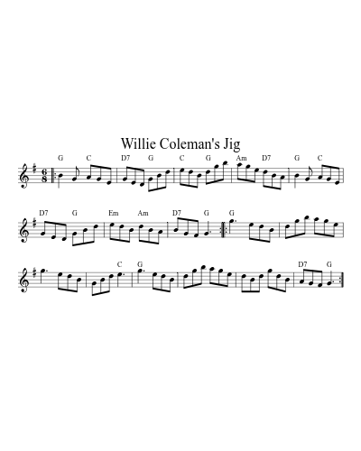 Willie Coleman's Jig (Version 5)