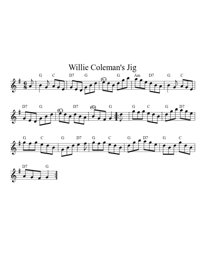 Willie Coleman's Jig (Version 6)