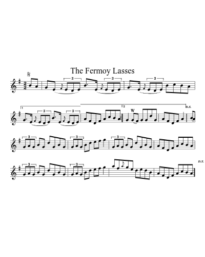The Fermoy lasses (Version 2) sheet music preview