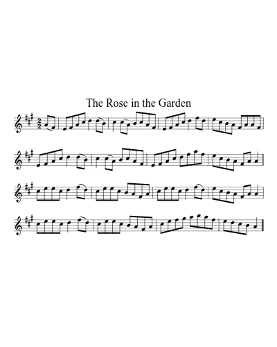 The Rose in the Garden sheet music preview