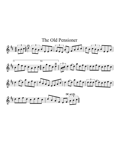 The Old Pensioner sheet music preview