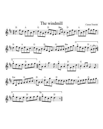 The windmill (Version 3) sheet music preview