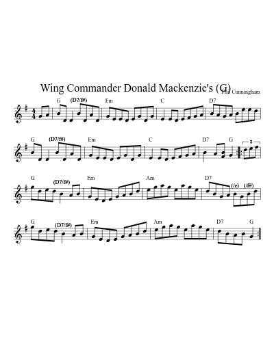Wing Commander Donald Mackenzie's  (G) (Version 2)