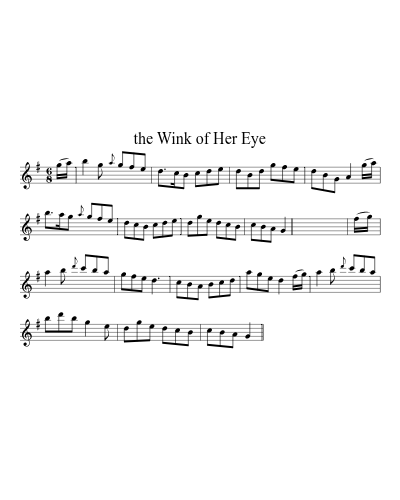 The Wink of Her Eye (Version 3) sheet music preview