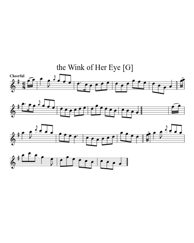 the Wink of Her Eye   [G]